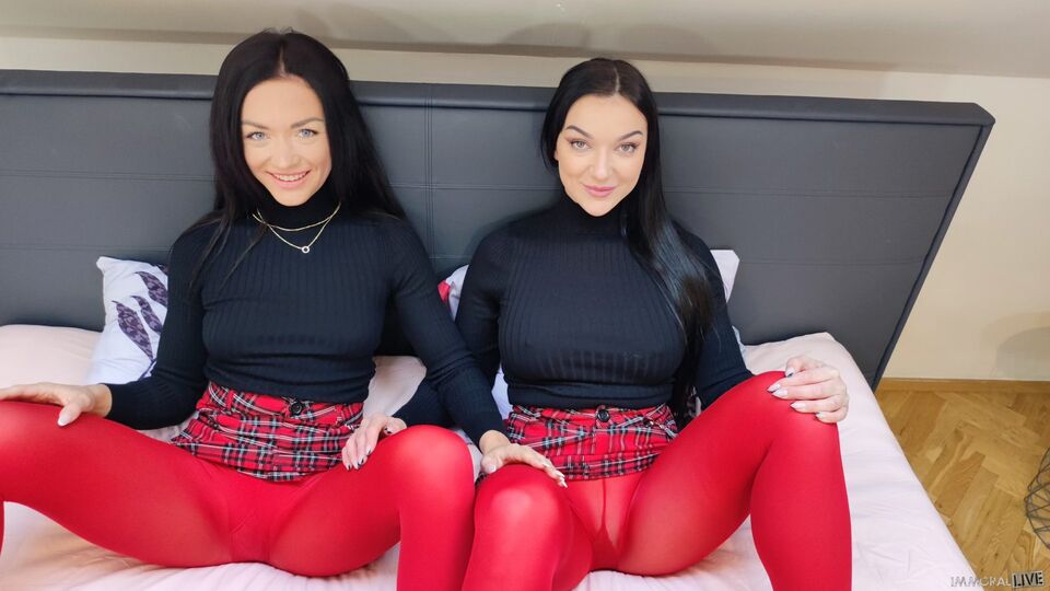 Zuzu Sweet et Lady Gang dans vidéo pipe de Immoral live