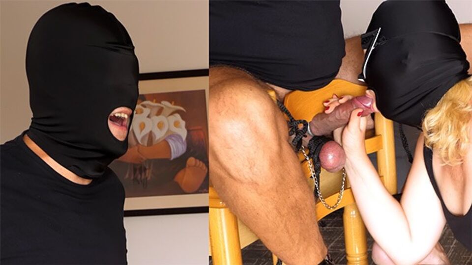 Cock milking bondage clip with cunning Masked Fantasy from Verified Amateurs