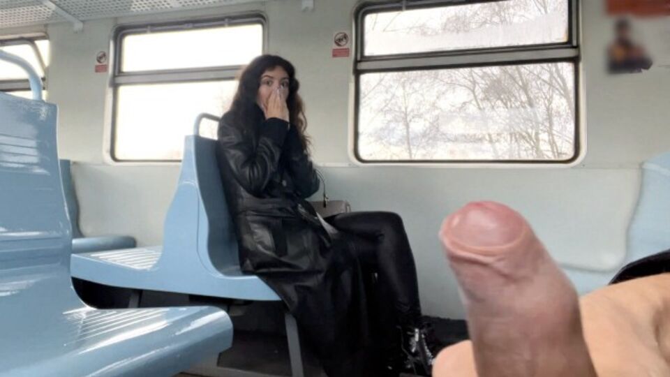 Katty West and DisDiger's public handjob train porn by Verified Amateurs