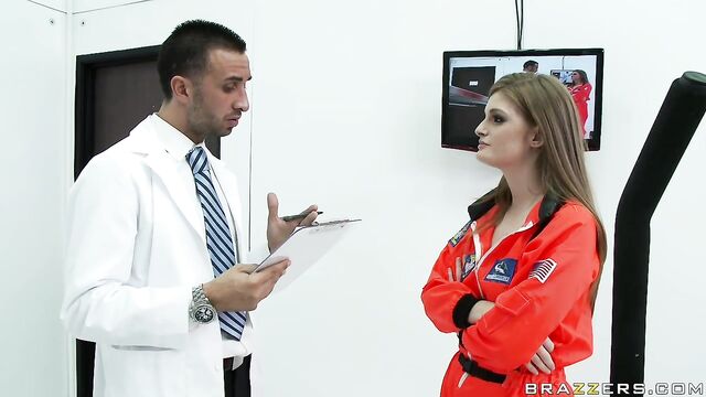 Skinny white doll Faye Reagan nicely fucked by large brown penis