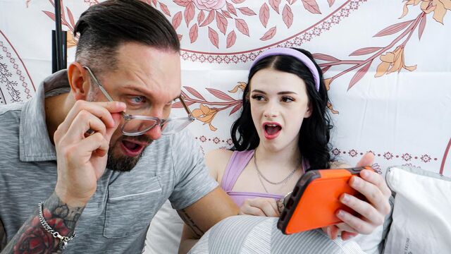 Sweet and young brunette Roxie Miller is enjoying dick-riding so much