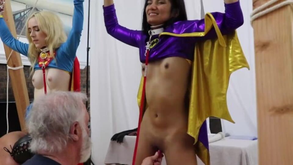 Watch salacious Candy White and Viva Athena's xxx