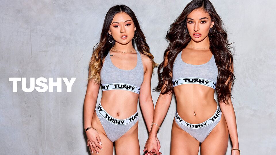 Lulu Chu et Emily Willis dans séquence interracial de Tushy