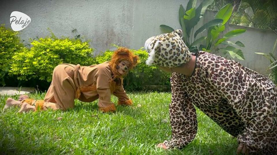 Unapproachable Lioness's lesbian wrestling sex